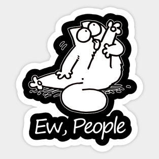 Ew People Simons Cat Retro Classic Style Sticker